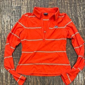 Le Tigre Orange Striped Button Down Shirt